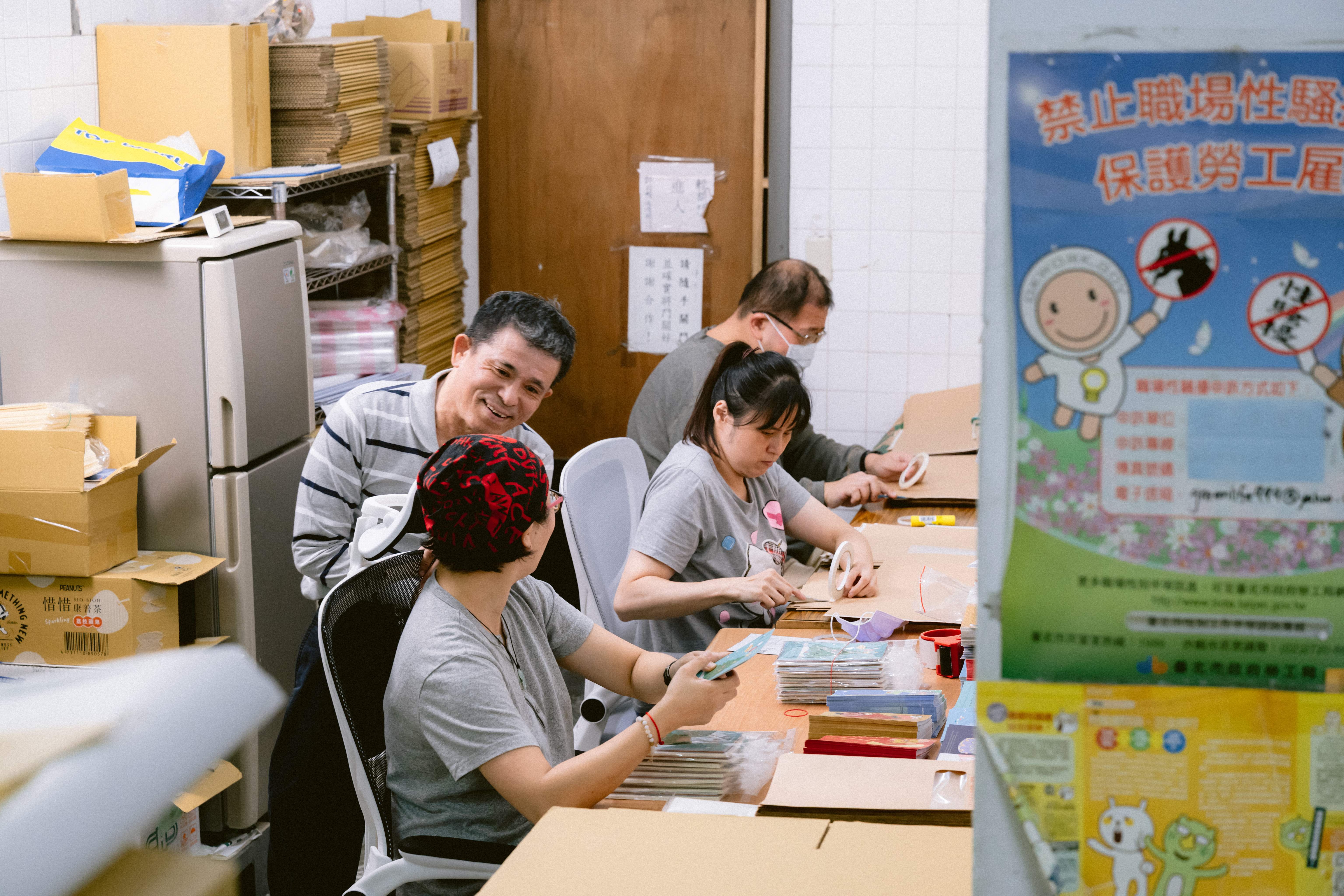 何敬歐強調庇護工場要「自產自製、自助後方能他助」。