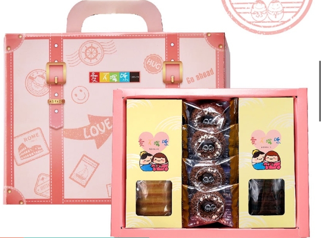 馨心相映 雙色年輪蛋糕&餅乾 - 手提盒設計